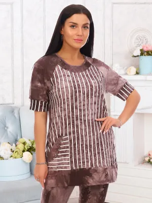 Шик(шоколад) туника р.54, 95% вискоза, 5% лайкра
