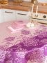 Розовый фламинго Скатерть+салфетка 30*30(6шт) трикот