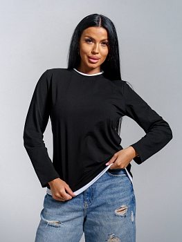 Рига(черный) лонгслив р.46