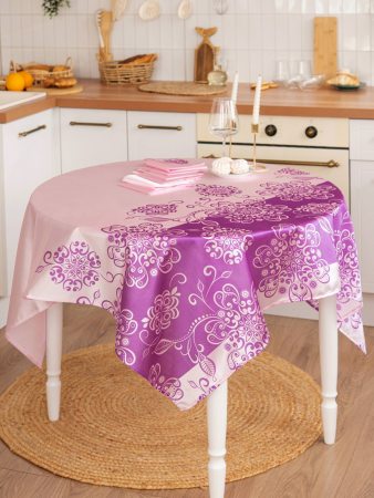 Розовый фламинго Скатерть+салфетка 30*30(6шт) трикот